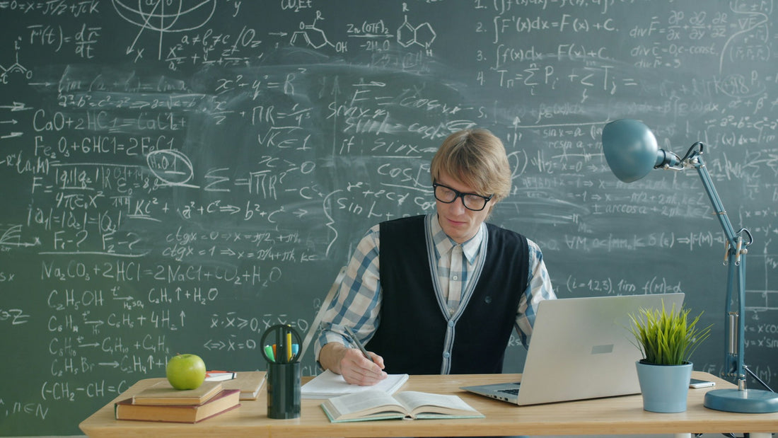 Person focused at a desk — OffScript concentration formula