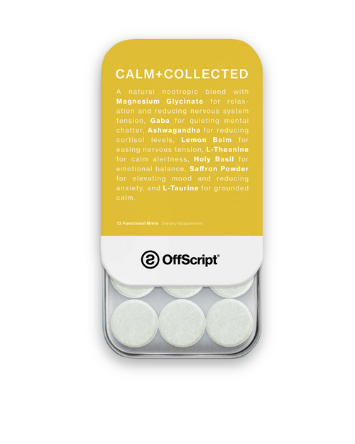 CALM+COLLECTED natural calm and stress relief supplement packet
